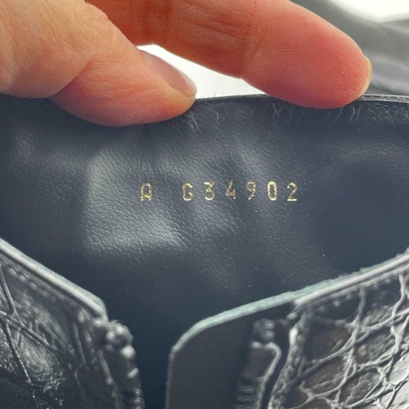 CHANEL 19A Métiers d'Art Paris Croc Embossed Booties Ankle Boots Heels - Picture 12 of 14